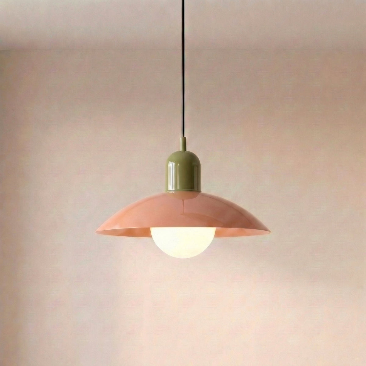 Dolcina | Pendelleuchte aus Eisen mit zweifarbigem Schirm, Ø 32 cm, 150 cm Kabel