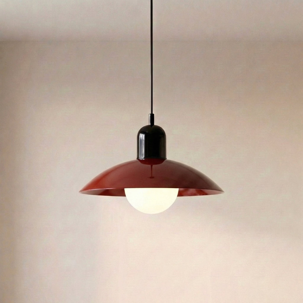 Dolcina | Pendelleuchte aus Eisen mit zweifarbigem Schirm, Ø 32 cm, 150 cm Kabel