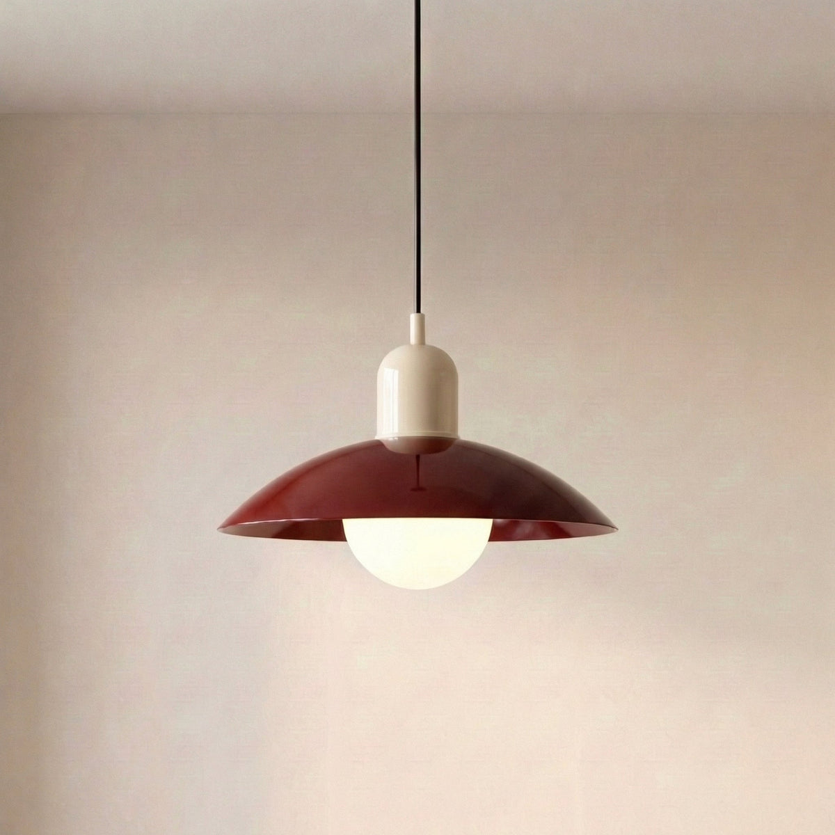 Dolcina | Pendelleuchte aus Eisen mit zweifarbigem Schirm, Ø 32 cm, 150 cm Kabel