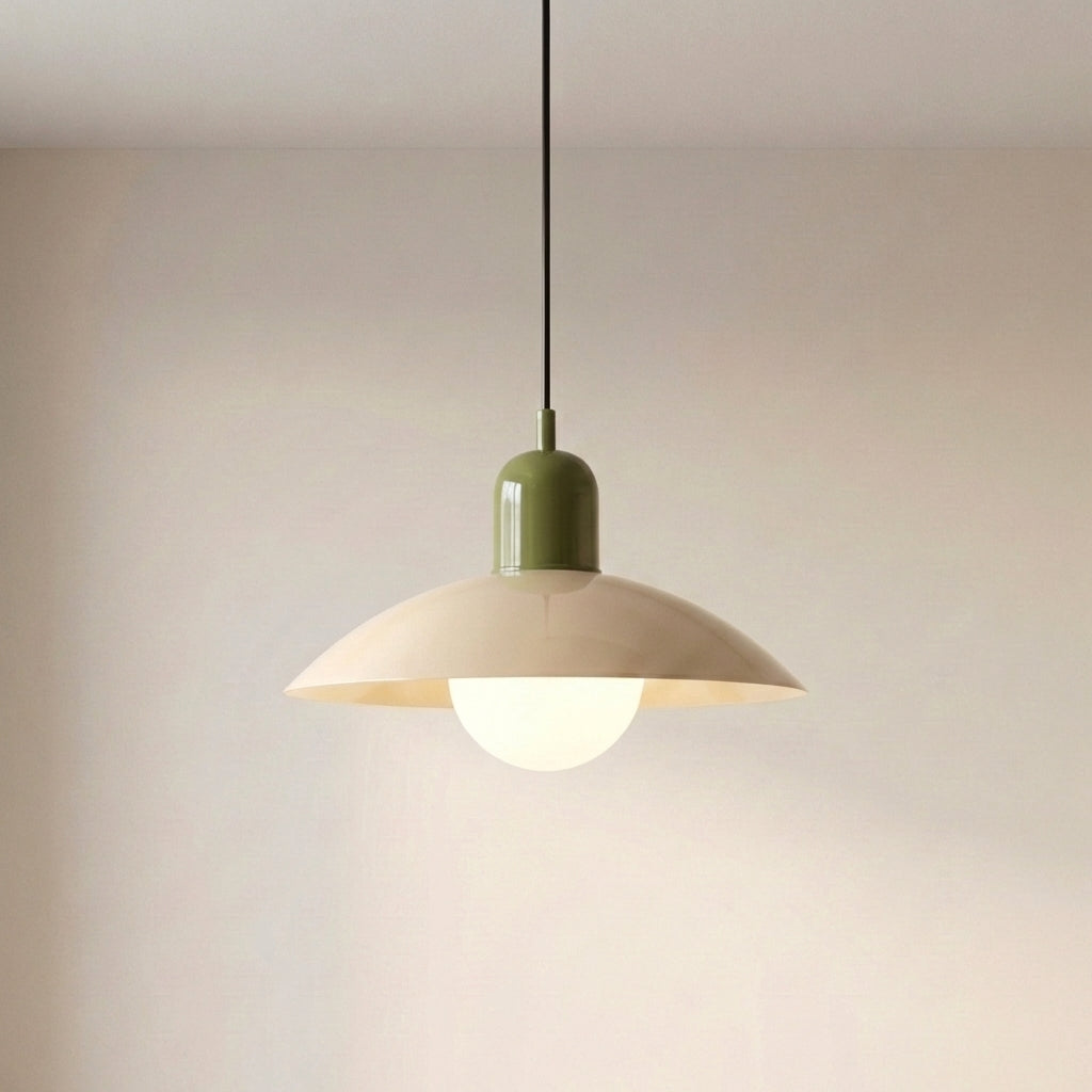 Dolcina | Pendelleuchte aus Eisen mit zweifarbigem Schirm, Ø 32 cm, 150 cm Kabel