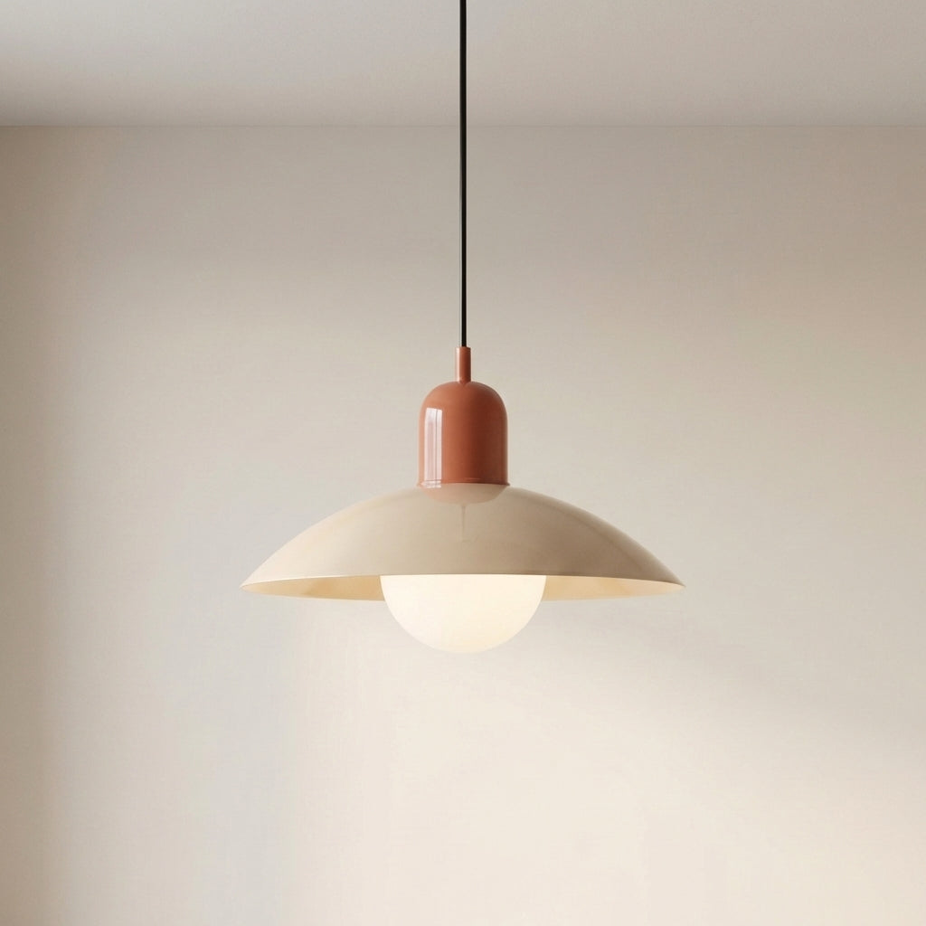 Dolcina | Pendelleuchte aus Eisen mit zweifarbigem Schirm, Ø 32 cm, 150 cm Kabel