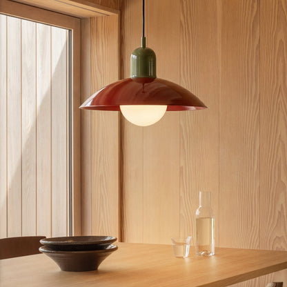 Dolcina | Pendelleuchte aus Eisen mit zweifarbigem Schirm, Ø 32 cm, 150 cm Kabel