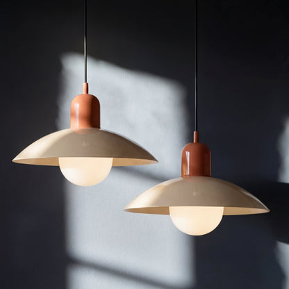 Dolcina | Pendelleuchte aus Eisen mit zweifarbigem Schirm, Ø 32 cm, 150 cm Kabel