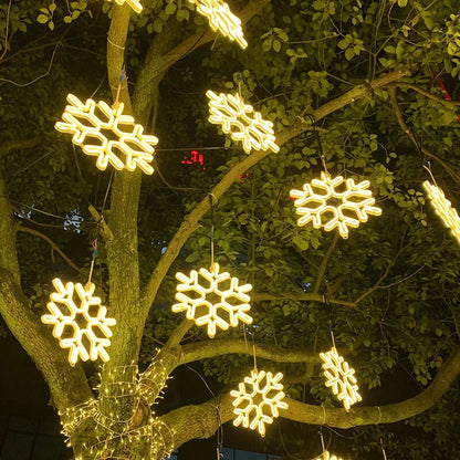 Hängende LED-Weihnachtsbeleuchtung für draußen | Warmweiß | Festliche Deko für Balkon, Garten & Terrasse