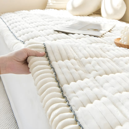RibCover Classic | Housse de canapé antidérapante en tissu texturé