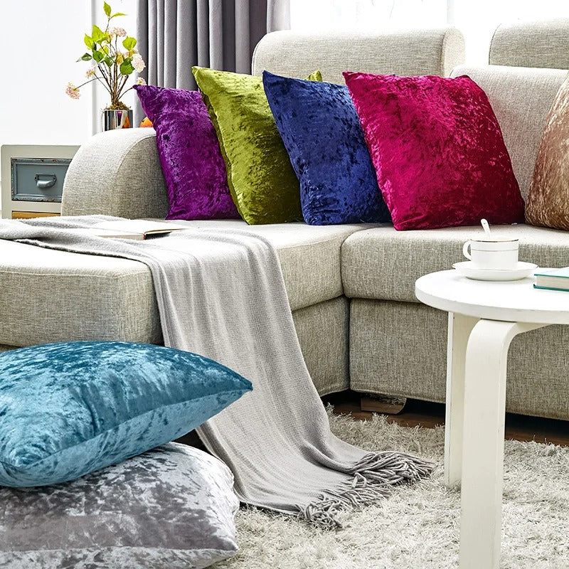 Velvra Crush | Housse de coussin en velours froissé