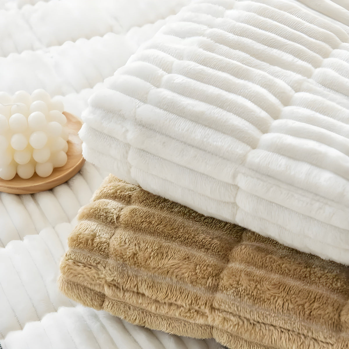 RibCover Classic | Housse de canapé antidérapante en tissu texturé
