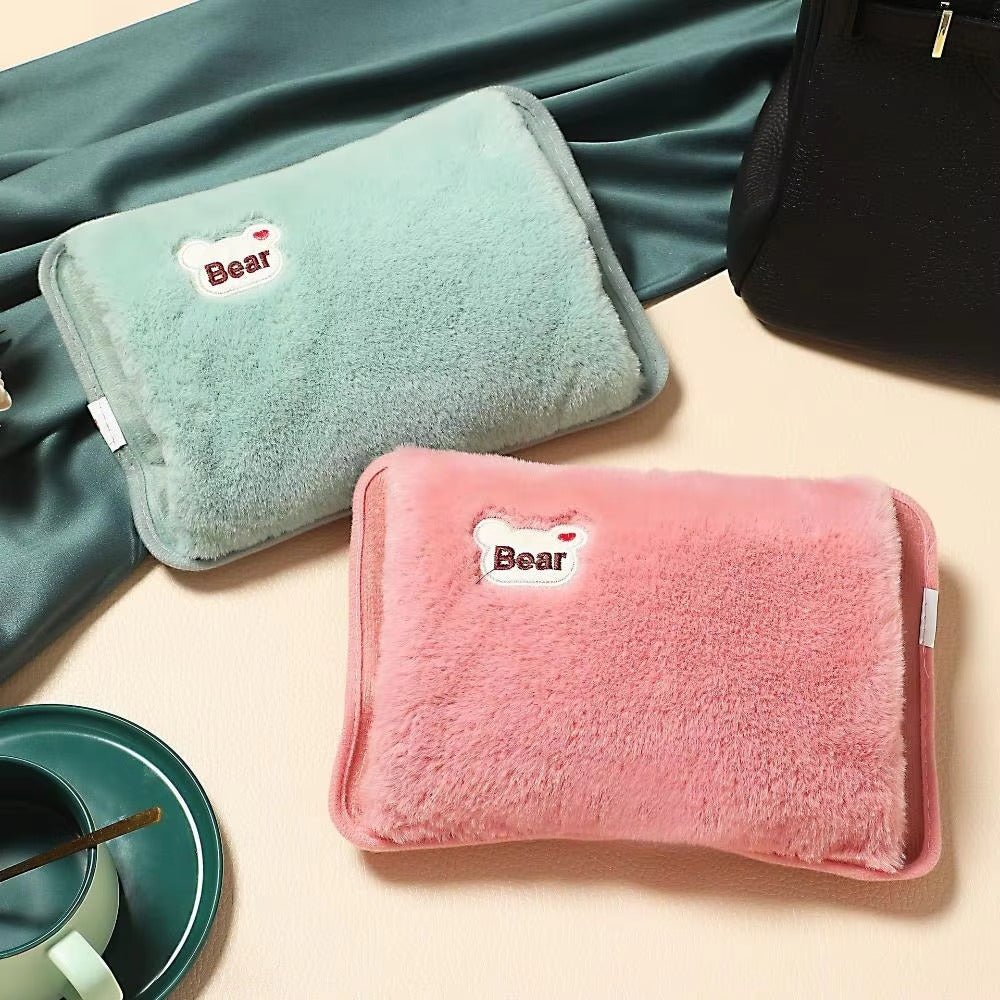 Mollina | Electric hot water bottle with plush cover and automatic shutoff