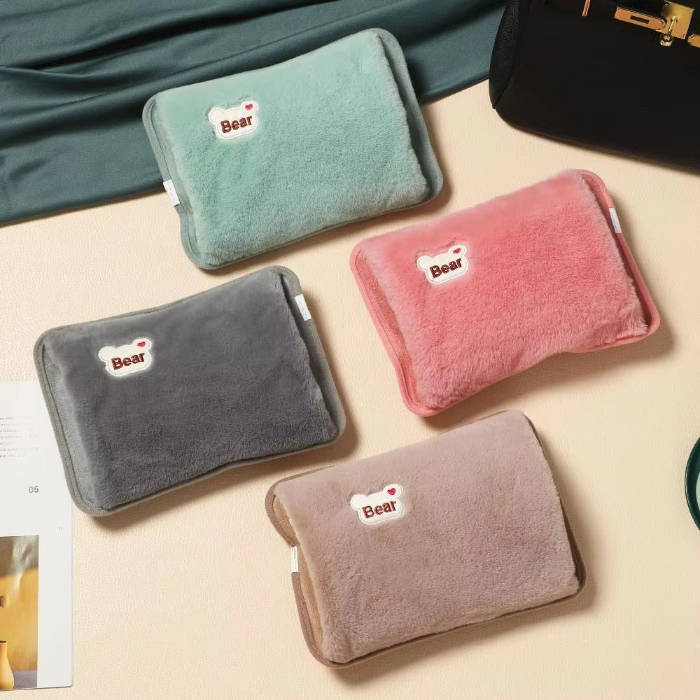Mollina | Electric hot water bottle with plush cover and automatic shutoff