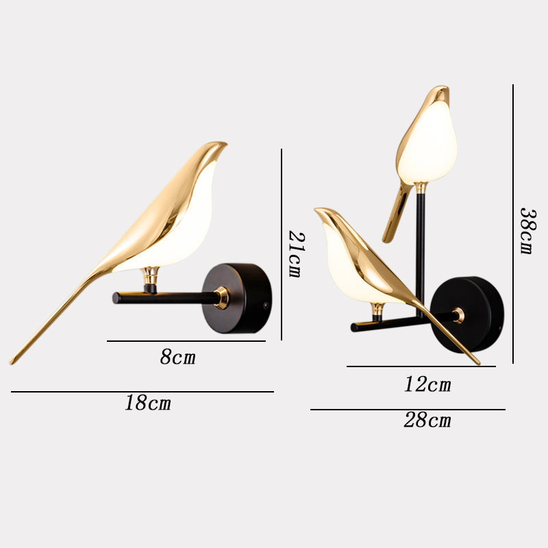 Avireo Lumis | lampada da parete LED decorativa a forma di uccello