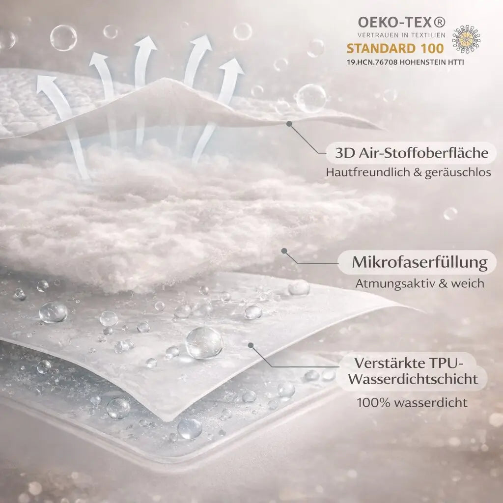 Waterproof mattress cover | Breathable mattress protector against liquids & stains