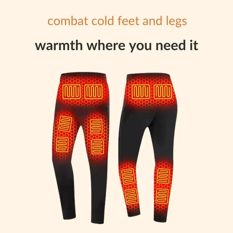 Warmeno | Mallas térmicas calefactables con conexión USB, zonas térmicas, unisex