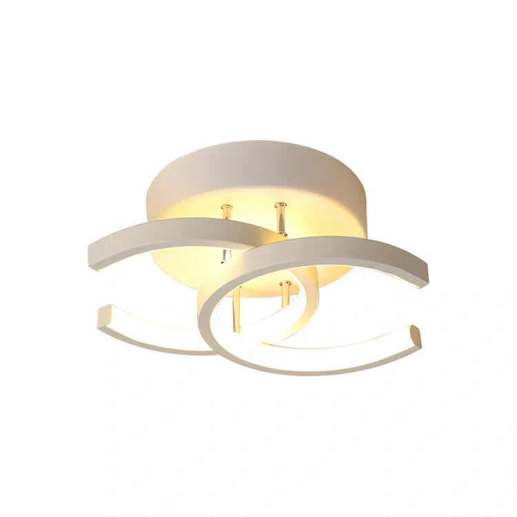 Lampada da soffitto LED Acantha – Lampada moderna bianco-nera per soggiorno, cucina & ufficio