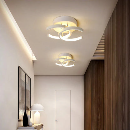 Lampada da soffitto LED Acantha – Lampada moderna bianco-nera per soggiorno, cucina & ufficio