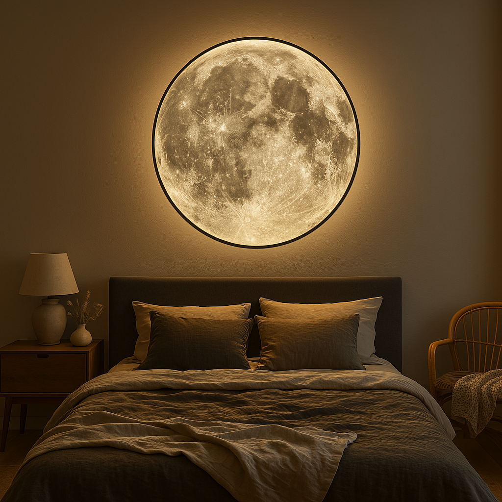 Selunia | Mond Wandleuchte innen mit LED und App-Steuerung, Ø 40 bis 100 cm