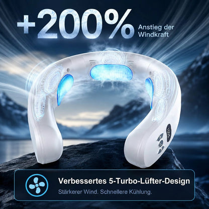 Ventilatore da collo con funzione di raffreddamento e riscaldamento | Ventilatore portatile da collo con 9 livelli e batteria da 6000 mAh | Climavell