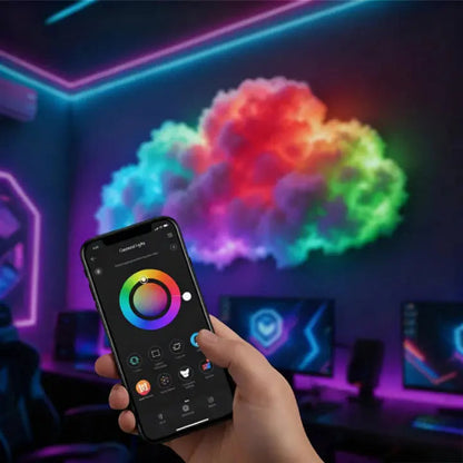 CloudAura | LED Wolkenlampe für die Wand mit RGB, App und USB
