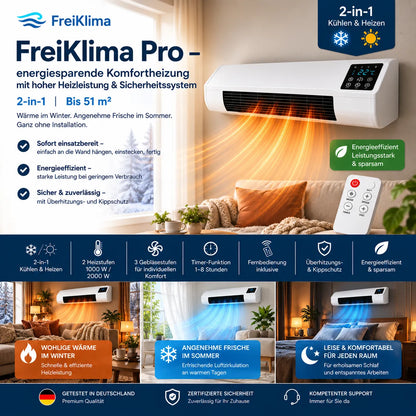 Brisora | Portable 2000 W Fan Heater with Thermostat, Timer and Fan Mode