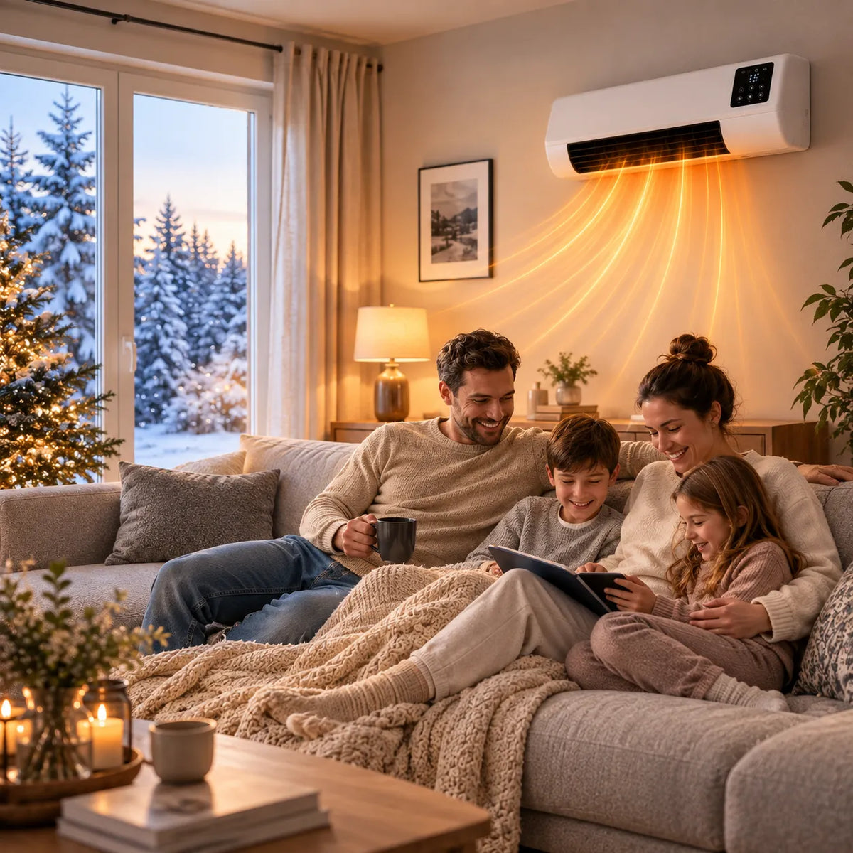 Brisora | Portable 2000 W Fan Heater with Thermostat, Timer and Fan Mode
