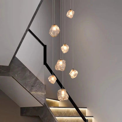 Cascilo | LED Pendelleuchte fürs Treppenhaus, 7 oder 11 Lichter, 200 cm Kabel