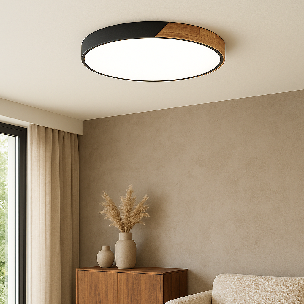 Holvira | Deckenleuchte aus Holz im skandinavischen Stil, Ø 30–50 cm