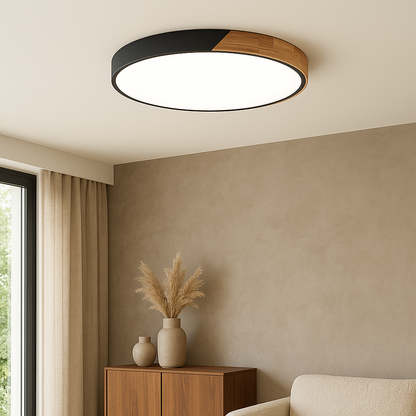 Holvira | Deckenleuchte aus Holz im skandinavischen Stil, Ø 30–50 cm
