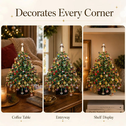 Perlavo | Christmas decoration craft kit: DIY beaded Christmas tree, approx. 20 x 13 cm