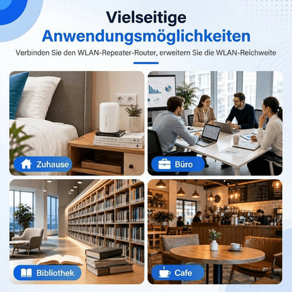 Ripetitore Wi-Fi per esterni e interni | Ripetitore Wi-Fi dual band 1200 Mbps per giardino, terrazza e casa | Funkhafen