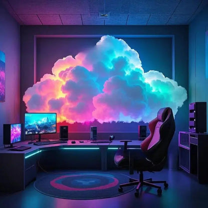 CloudAura | LED Wolkenlampe für die Wand mit RGB, App und USB