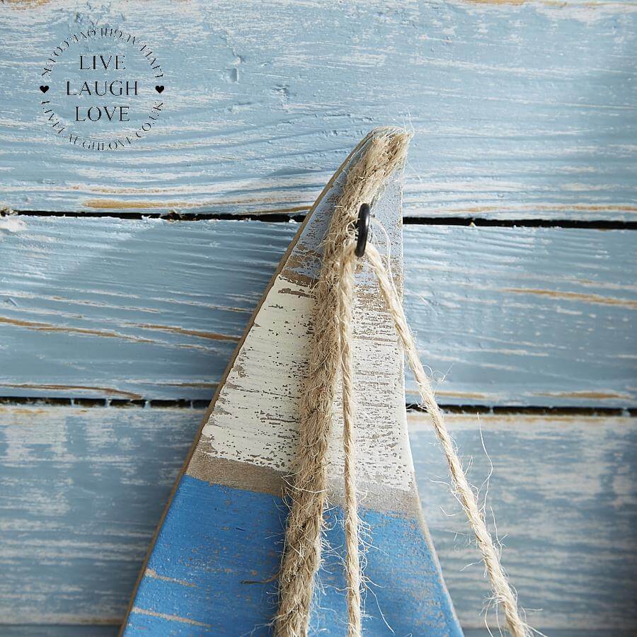 Maristo | Maritime Wanddeko Segelboote aus Holz und Metall, 64 cm