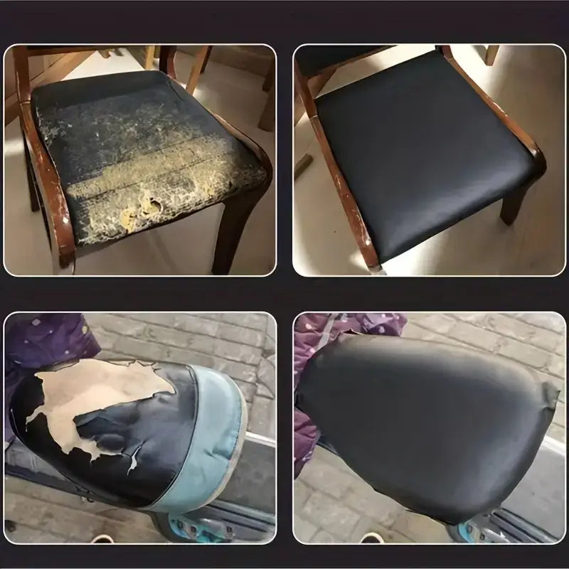 Patcora | Lederreparaturset mit selbstklebenden Patches für Sofa und Autositz
