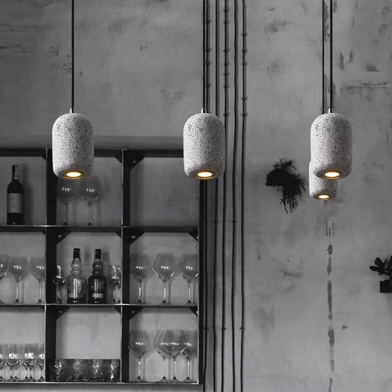 Kiva Cast | lampada a sospensione in cemento dal design industriale con tecnologia LED