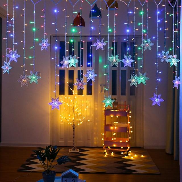 Flockara | LED Lichterkette mit 16 Schneeflocken, 8 Lichtmodi und IP44