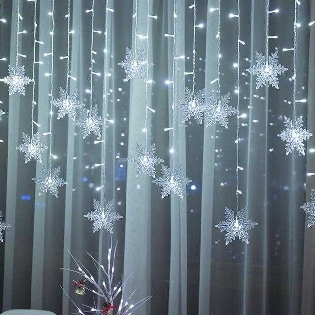 Flockara | LED Lichterkette mit 16 Schneeflocken, 8 Lichtmodi und IP44