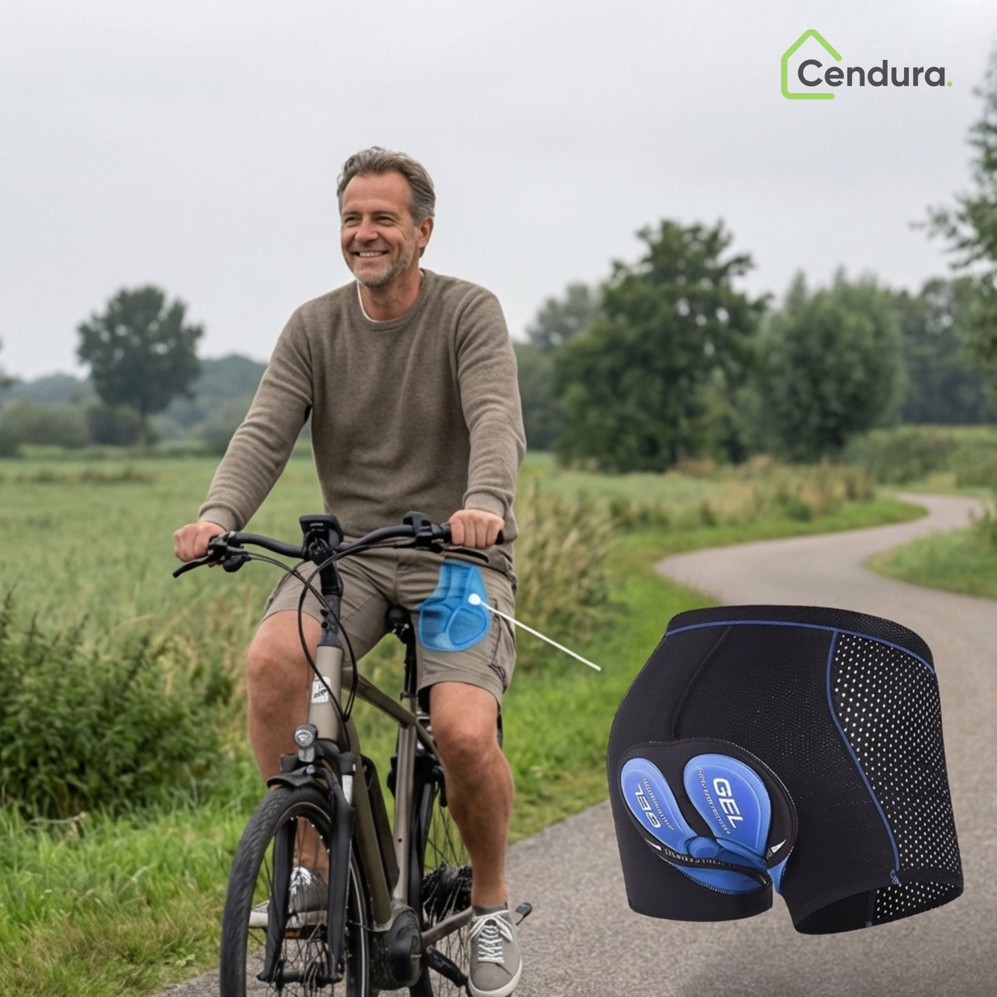 Pantaloni da ciclista con imbottitura in gel per donna e uomo | Pantaloni imbottiti per bici per comfort durante la pedalata | Veloride