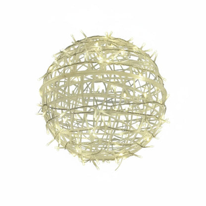 Rattiva | Rattan Lichterkette für außen, wetterfest und verbindbar mit Netzstecker
