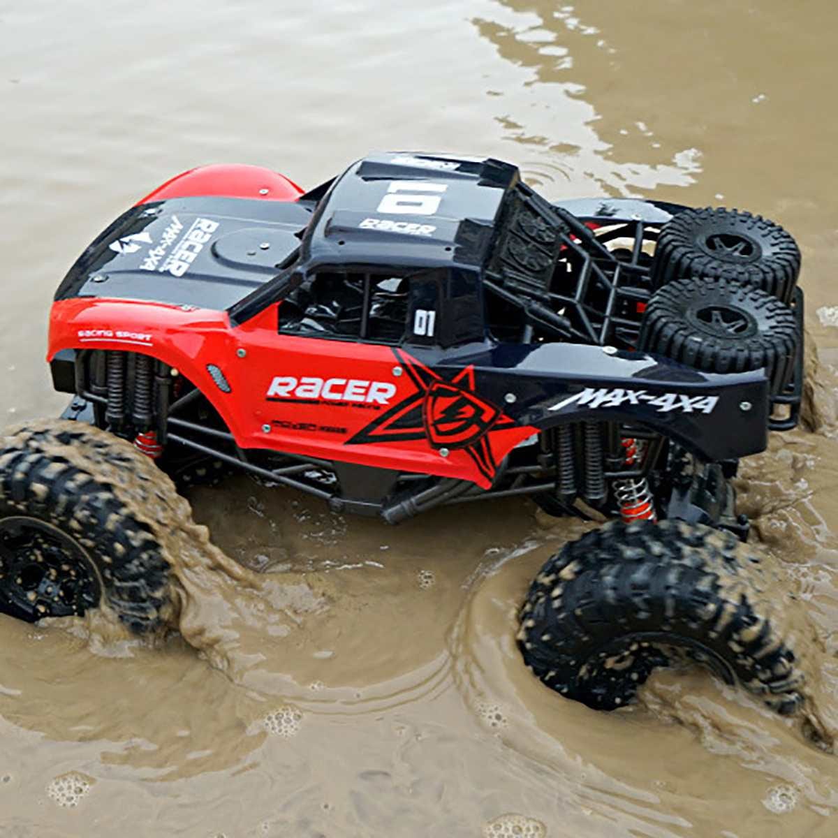 Amphivo | Coche anfibio teledirigido 1:10 con tracción total e IP66, 2,4 GHz