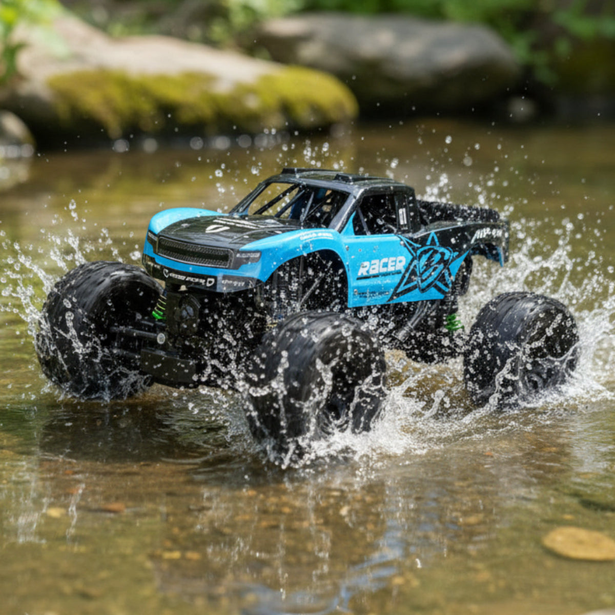 Amphivo | Coche anfibio teledirigido 1:10 con tracción total e IP66, 2,4 GHz