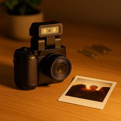Fotocamera digitale dal design retrò | Fotocamera compatta 1080p per foto, video, viaggi e uso quotidiano | RetroBlick