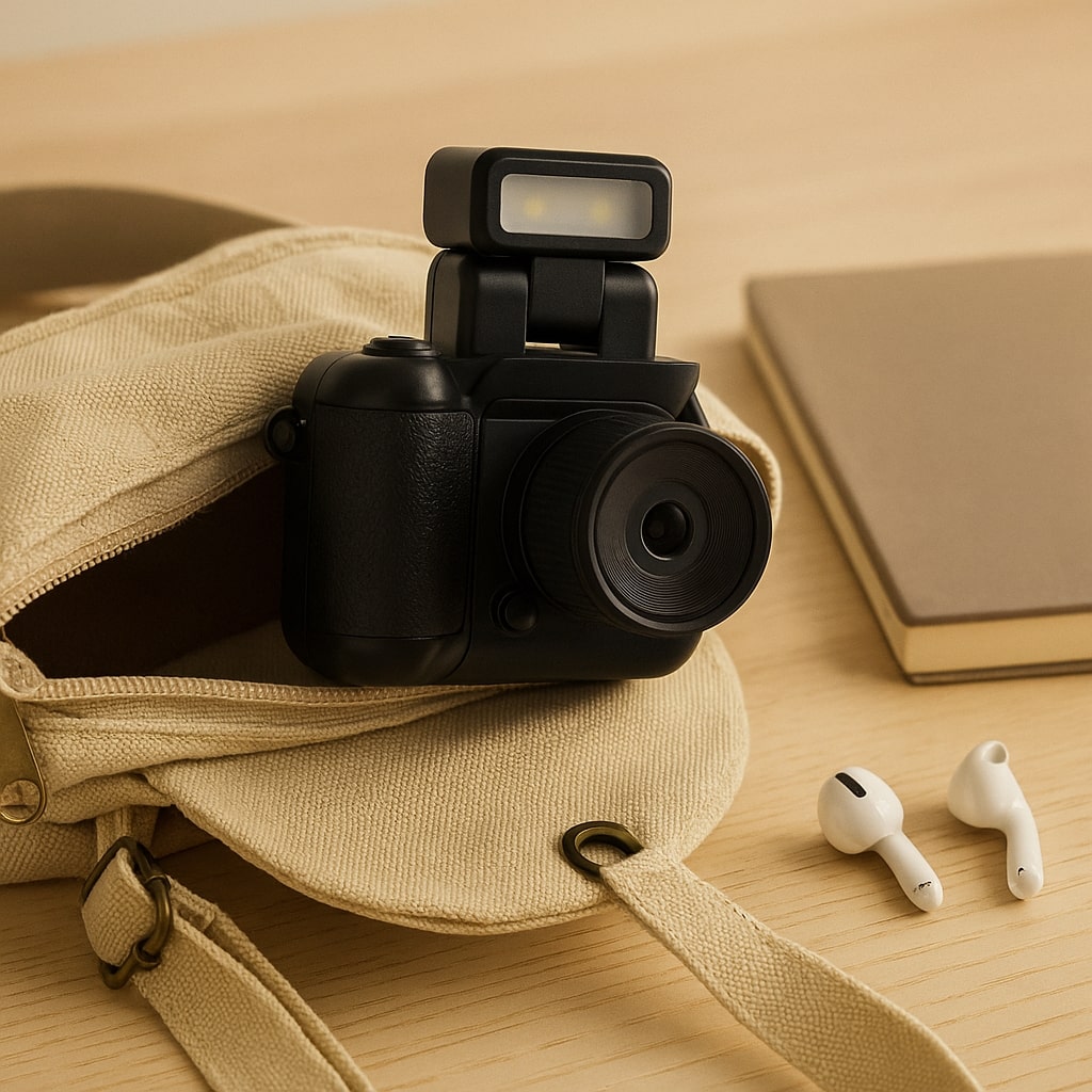 Fotocamera digitale dal design retrò | Fotocamera compatta 1080p per foto, video, viaggi e uso quotidiano | RetroBlick