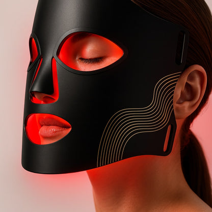 Lumidra | LED Face Mask in Flexible Silicone with Neck Piece and Remote