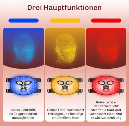 Lumidra | LED Face Mask in Flexible Silicone with Neck Piece and Remote