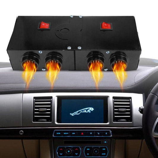 Thermavo | Heizlüfter Auto 12V 500W mit Keramik-Heizelement und 4 Lüftern