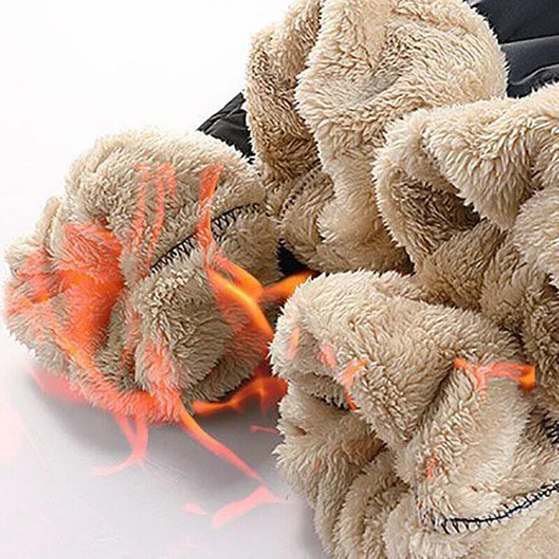 Fleevra | Pantaloni termici con fodera in pile, idrorepellenti, 2 tasche con cerniera
