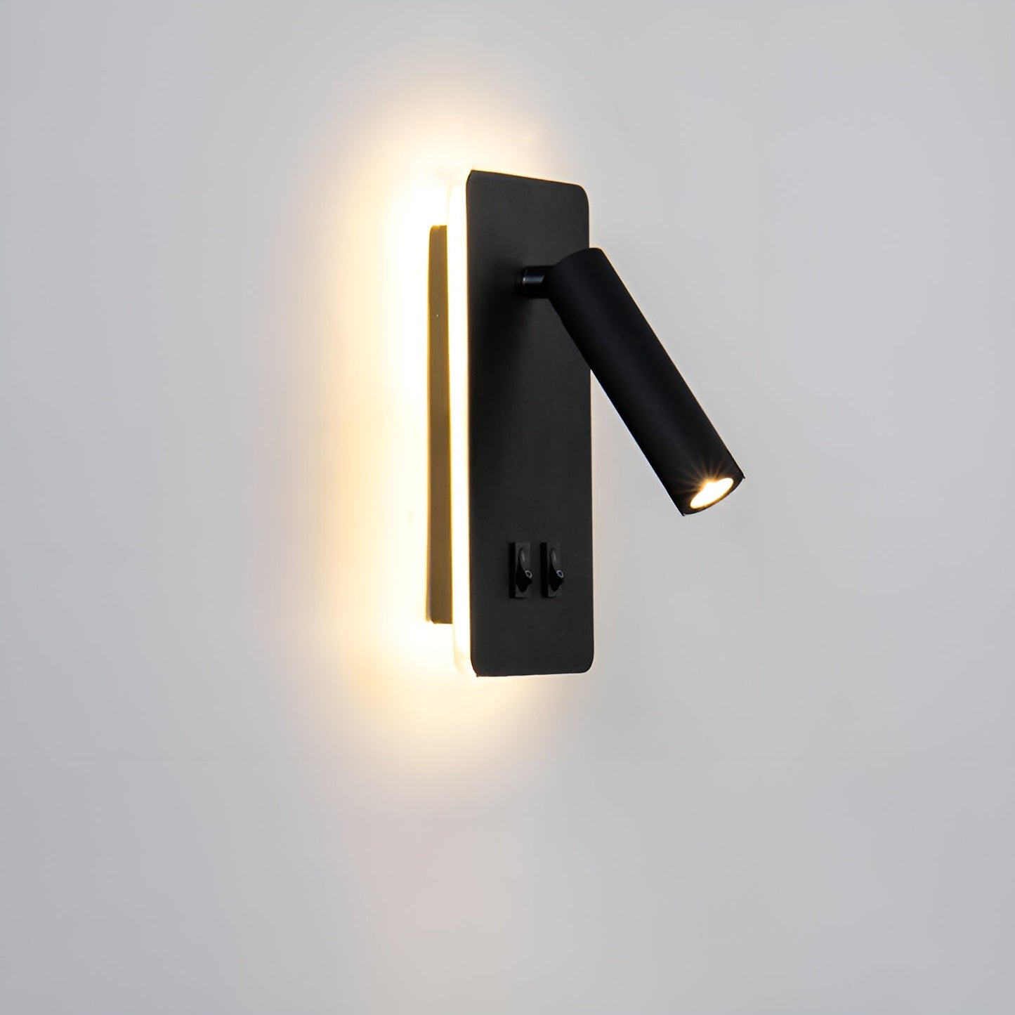 Lampada da parete cilindrica minimalista | Interruttore doppio | Luce LED in ferro