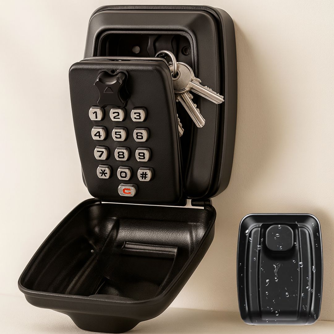 Key safe with code for outdoors | Weather-resistant key safe for wall mounting | For home, office & holiday apartment