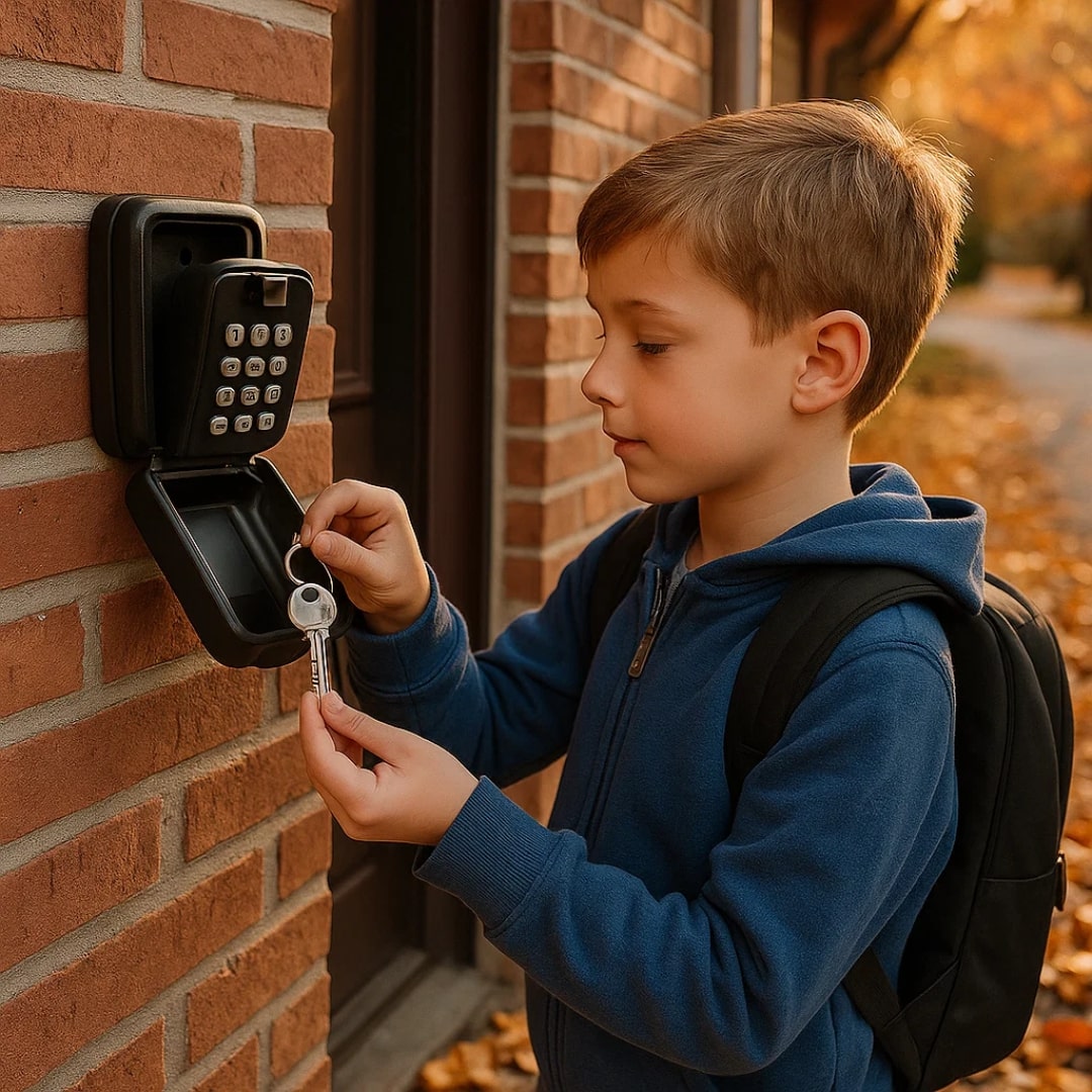 Key safe with code for outdoors | Weather-resistant key safe for wall mounting | For home, office & holiday apartment