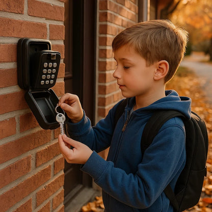 Key safe with code for outdoors | Weather-resistant key safe for wall mounting | For home, office & holiday apartment