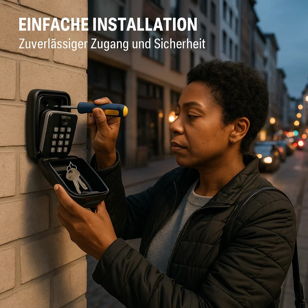 Key safe with code for outdoors | Weather-resistant key safe for wall mounting | For home, office & holiday apartment