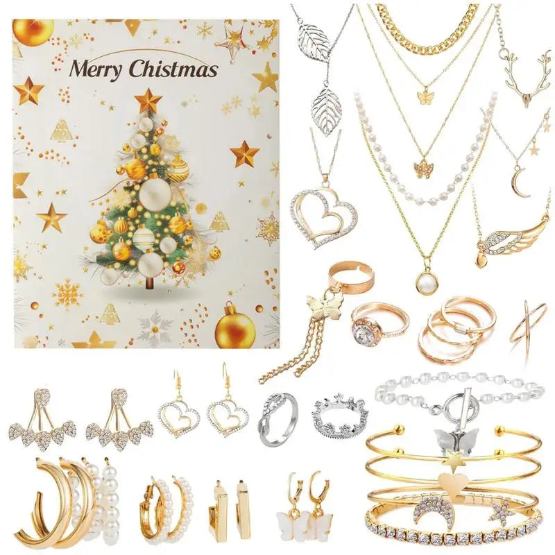 Schmuck Adventskalender Goldoptik 2026